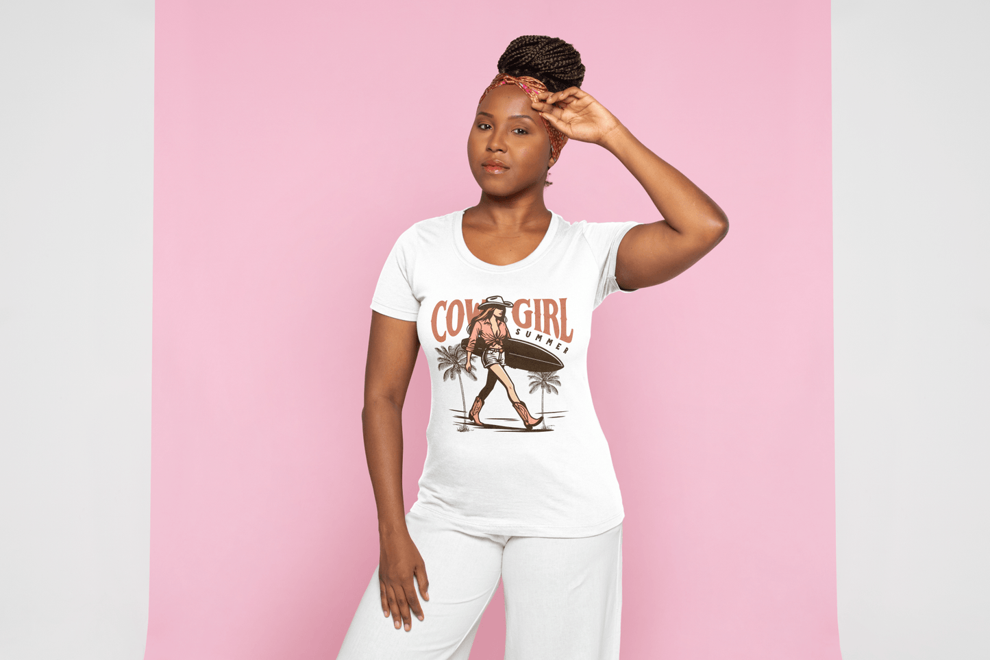 Summer Cowgirl | Women's T-Shirt - Black - T-Shirts Online