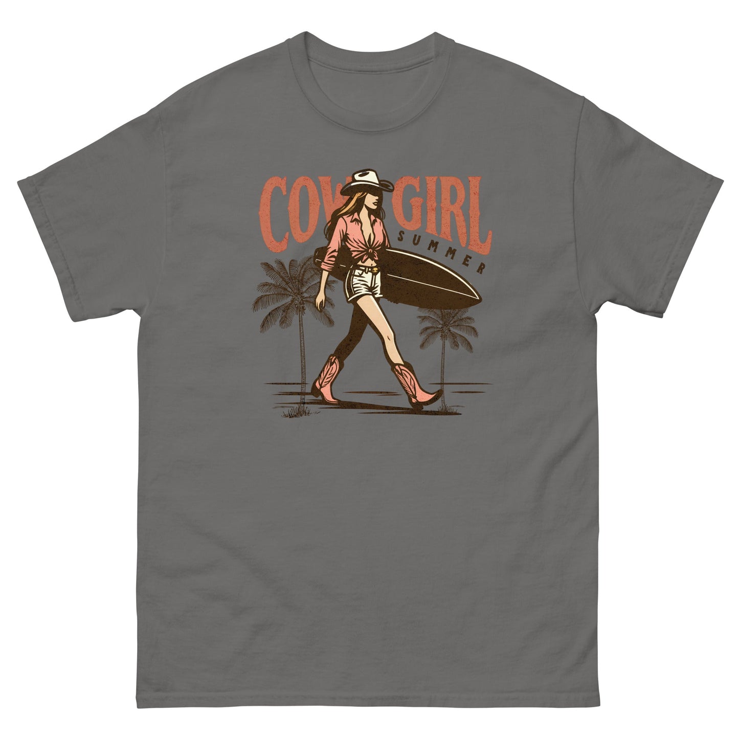 Summer Cowgirl | Women's T-Shirt - Charcoal - T-Shirts Online