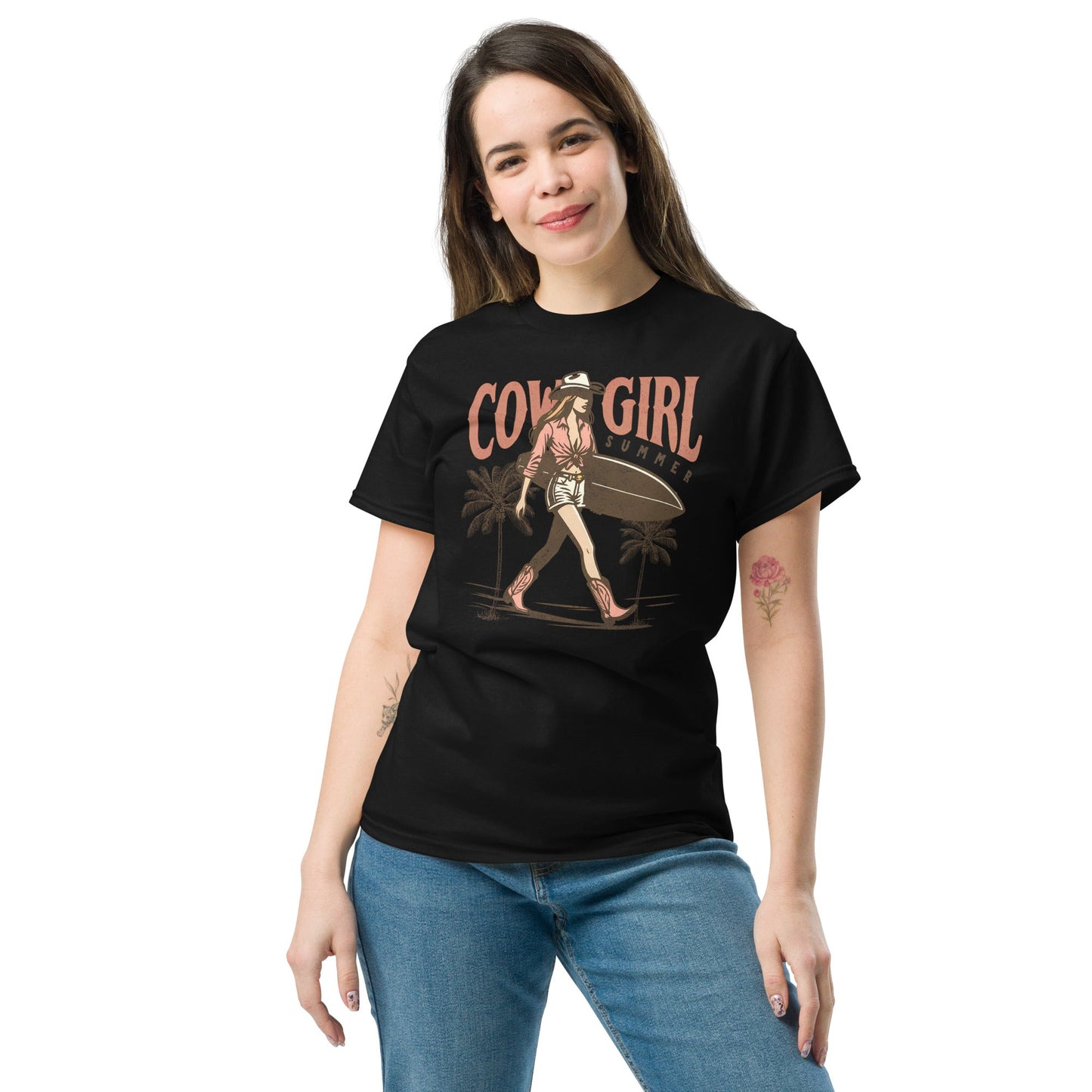 Summer Cowgirl | Women's T-Shirt - Black - T-Shirts Online