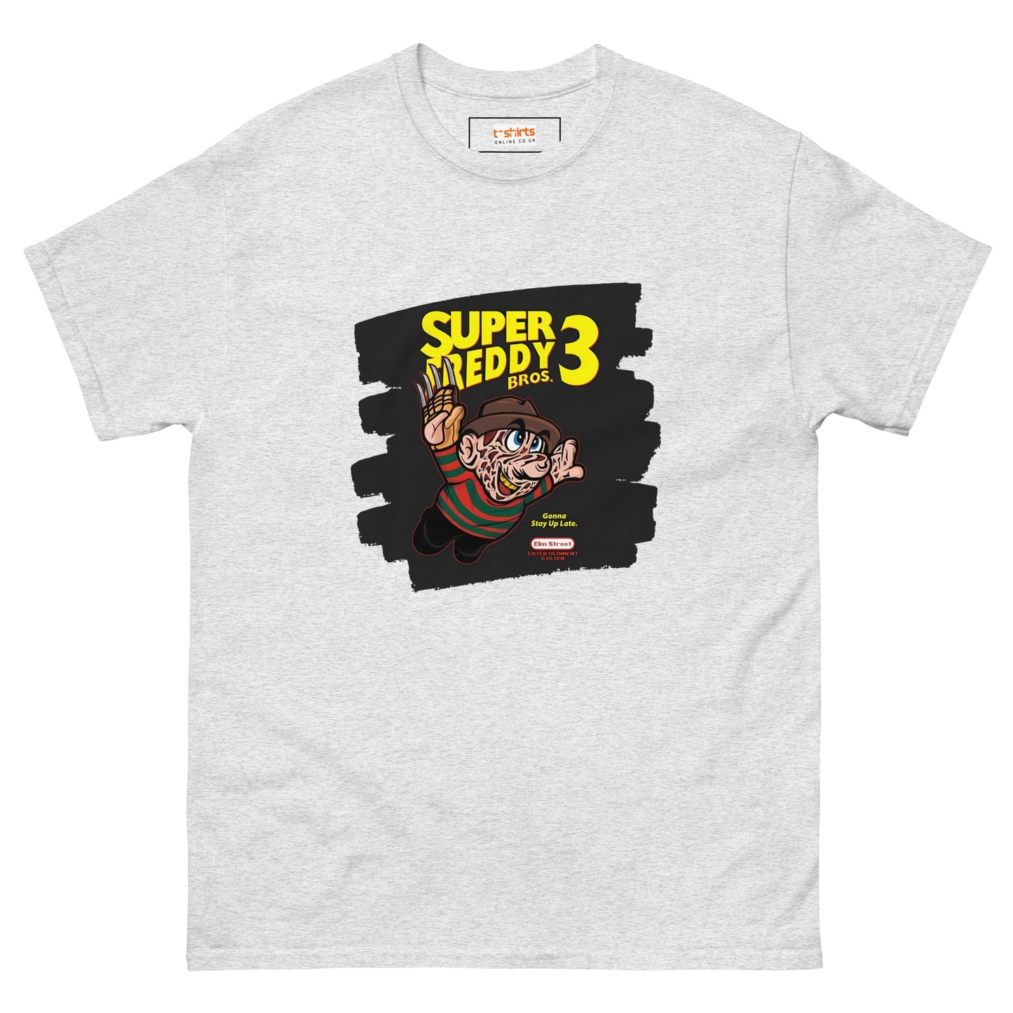 Super Freddie 3 | Mashup Gamer Movie T-Shirt - Ash - T-Shirts Online