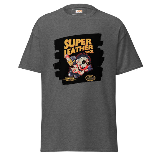 Super Leatherface | Movie Mashup T-Shirt - Dark Heather - T-Shirts Online
