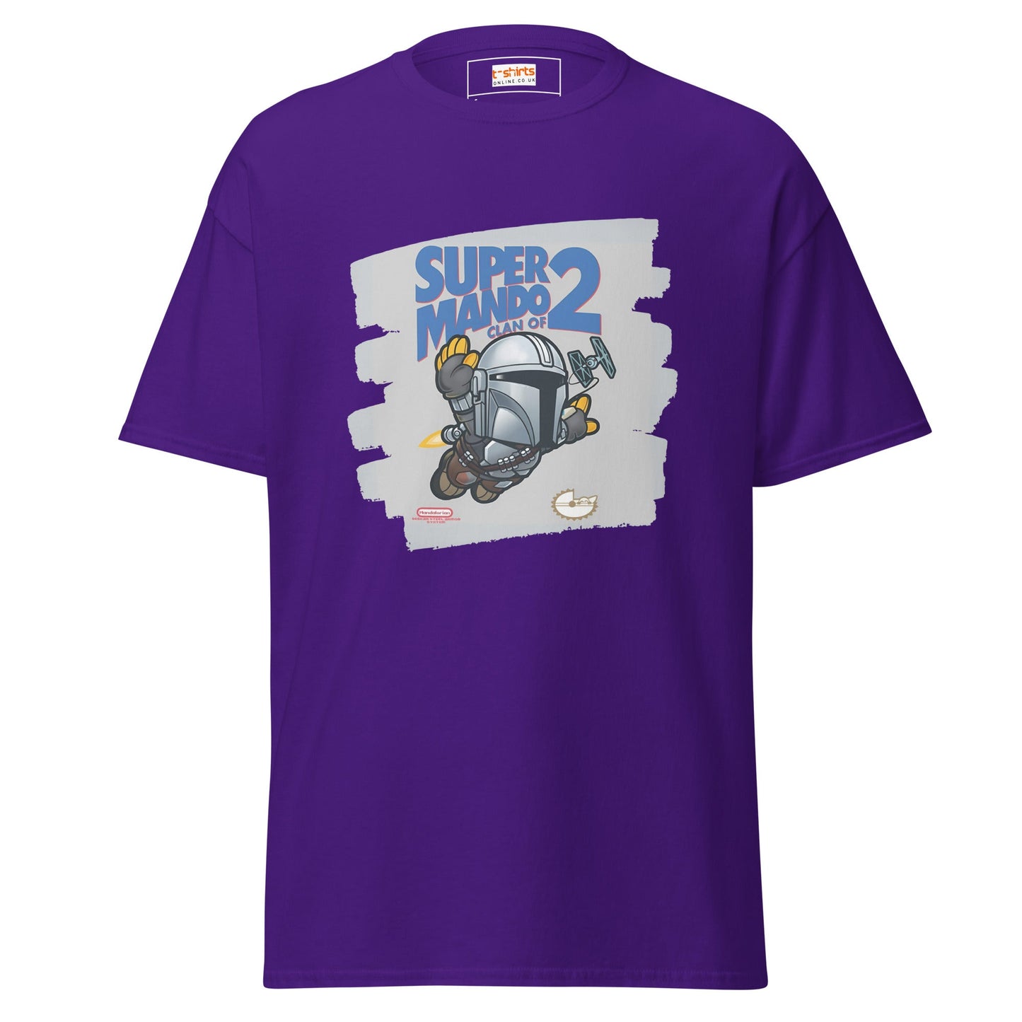 Super Mando 2 | Mandolorian Mashup Gaming T-Shirt - Purple - T-Shirts Online