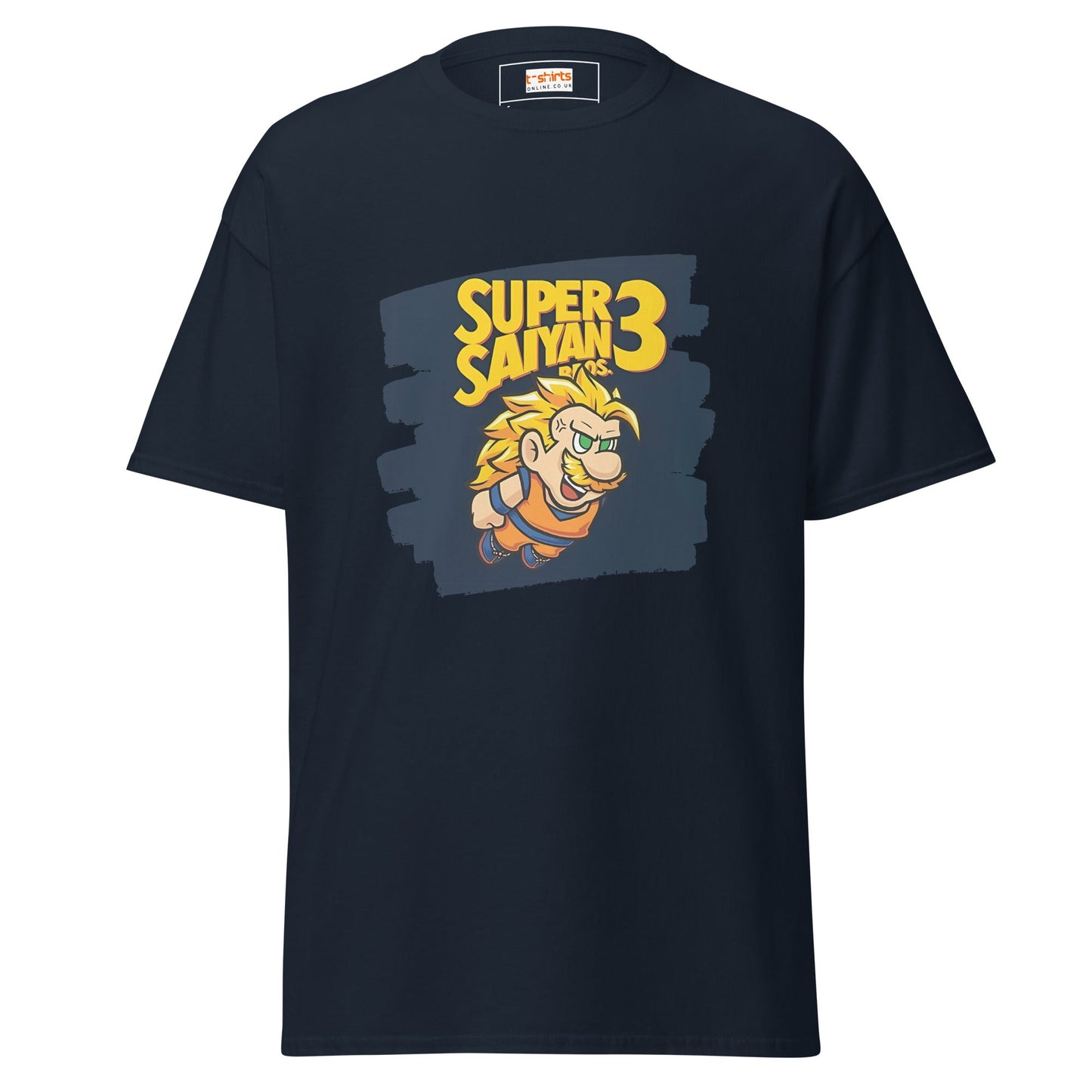 Super Saiyan Bros | Mashup Gaming Anime T-Shirt - Navy - T-Shirts Online