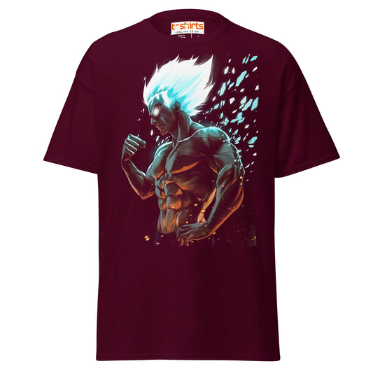 Super Saiyan Parody T-Shirt | Anime Power Mode Tee - Maroon - T-Shirts Online