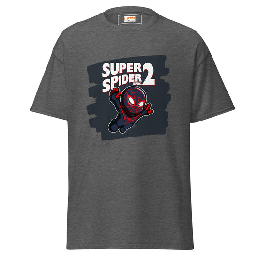 Super Spider Bros 2 | Movie Gaming T-Shirt - Dark Heather - T-Shirts Online