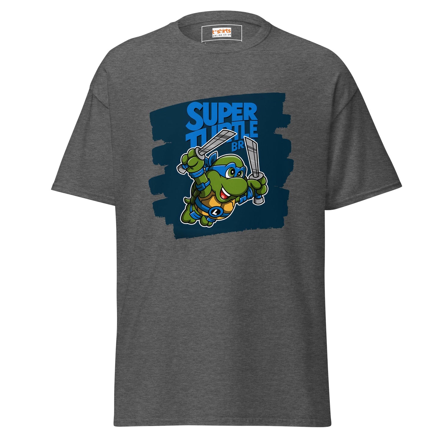 Super Turtle Bros | Gaming Movie T-Shirt - Dark Heather - T-Shirts Online
