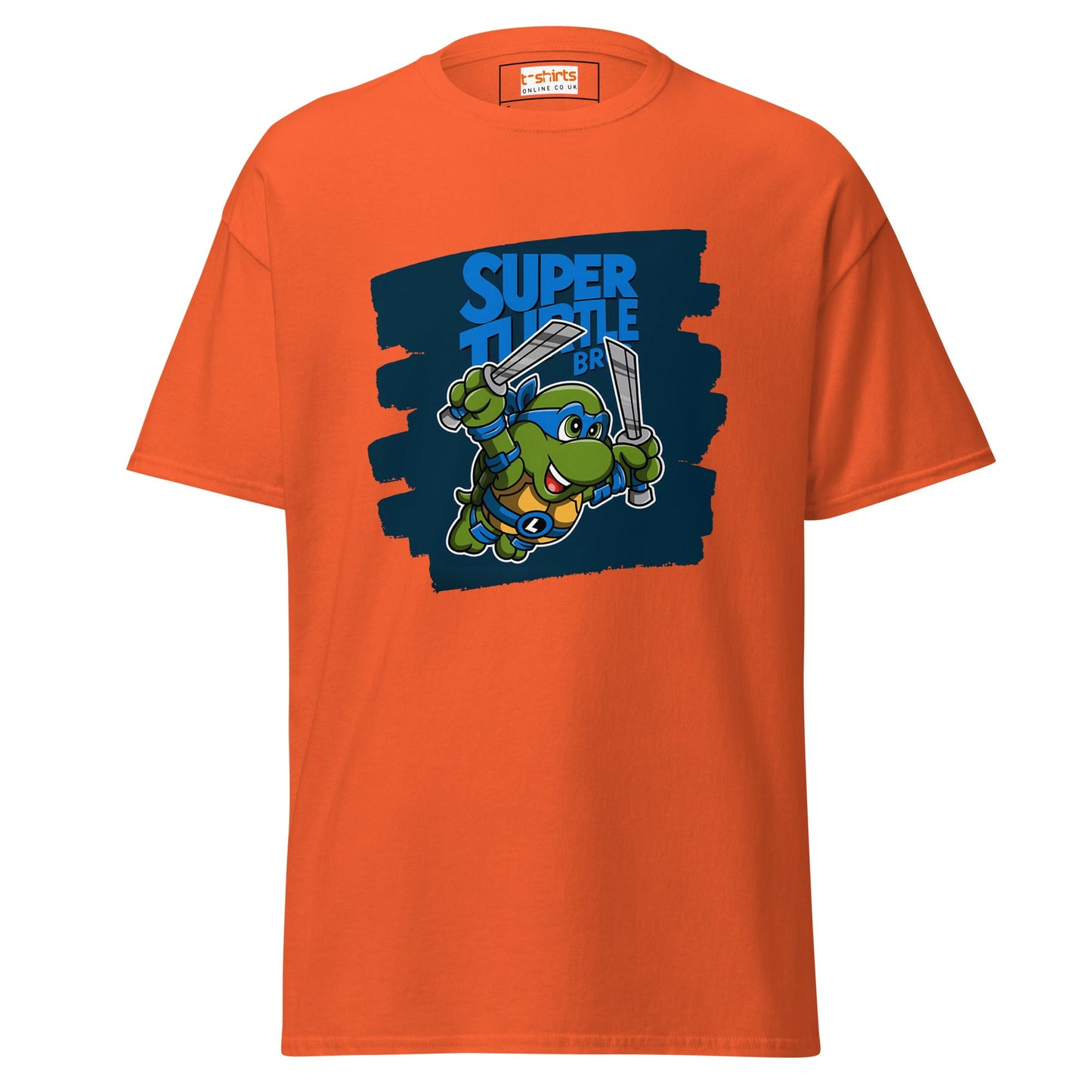Super Turtle Bros | Gaming Movie T-Shirt - Orange - T-Shirts Online