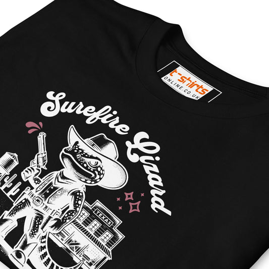 Surefire Lizard Cowboy T-Shirt - Black - T-Shirts Online