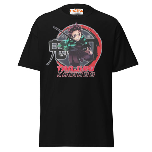 Tanjiro Kamado T-Shirt – Anime Warrior Battle Tee - Black - T-Shirts Online
