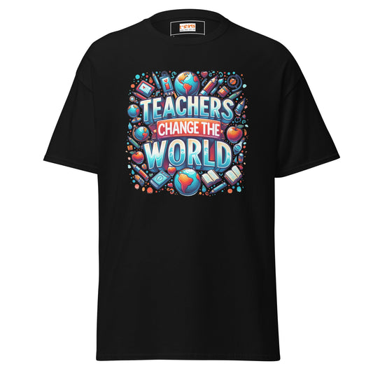 Teachers Change the World | Teacher T-Shirt - Black - T-Shirts Online