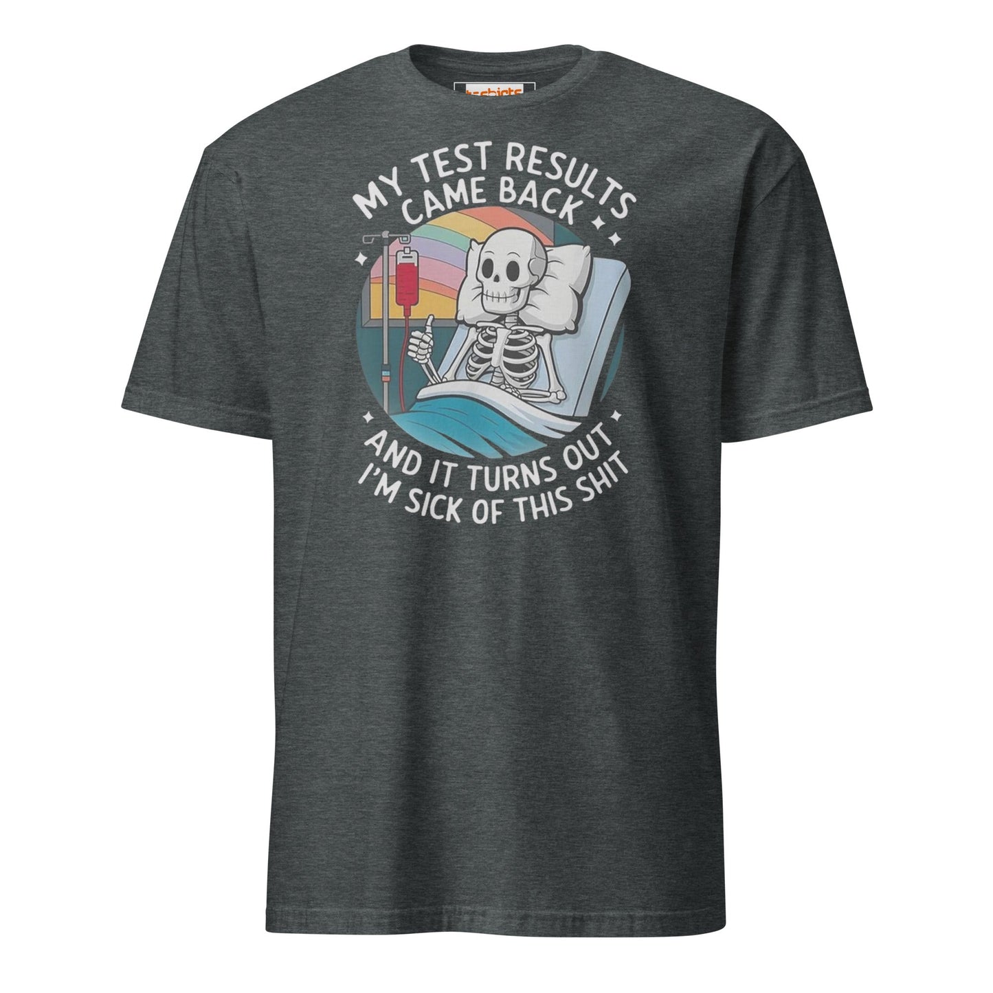 Test Results T-Shirt | Sarcastic Tee - Dark Heather - T-Shirts Online