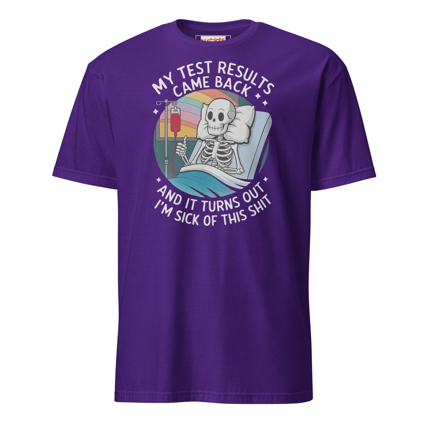 Test Results T-Shirt | Sarcastic Tee - Purple - T-Shirts Online