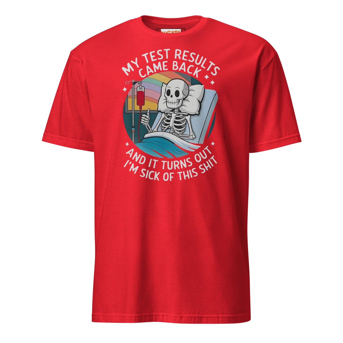 Test Results T-Shirt | Sarcastic Tee - Red - T-Shirts Online