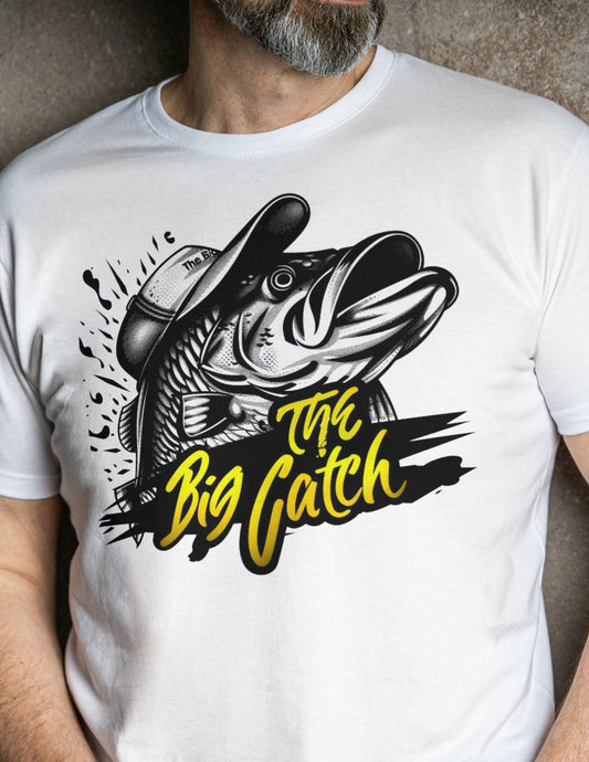 The Big Catch | Fishing T-Shirt - Royal - T-Shirts Online