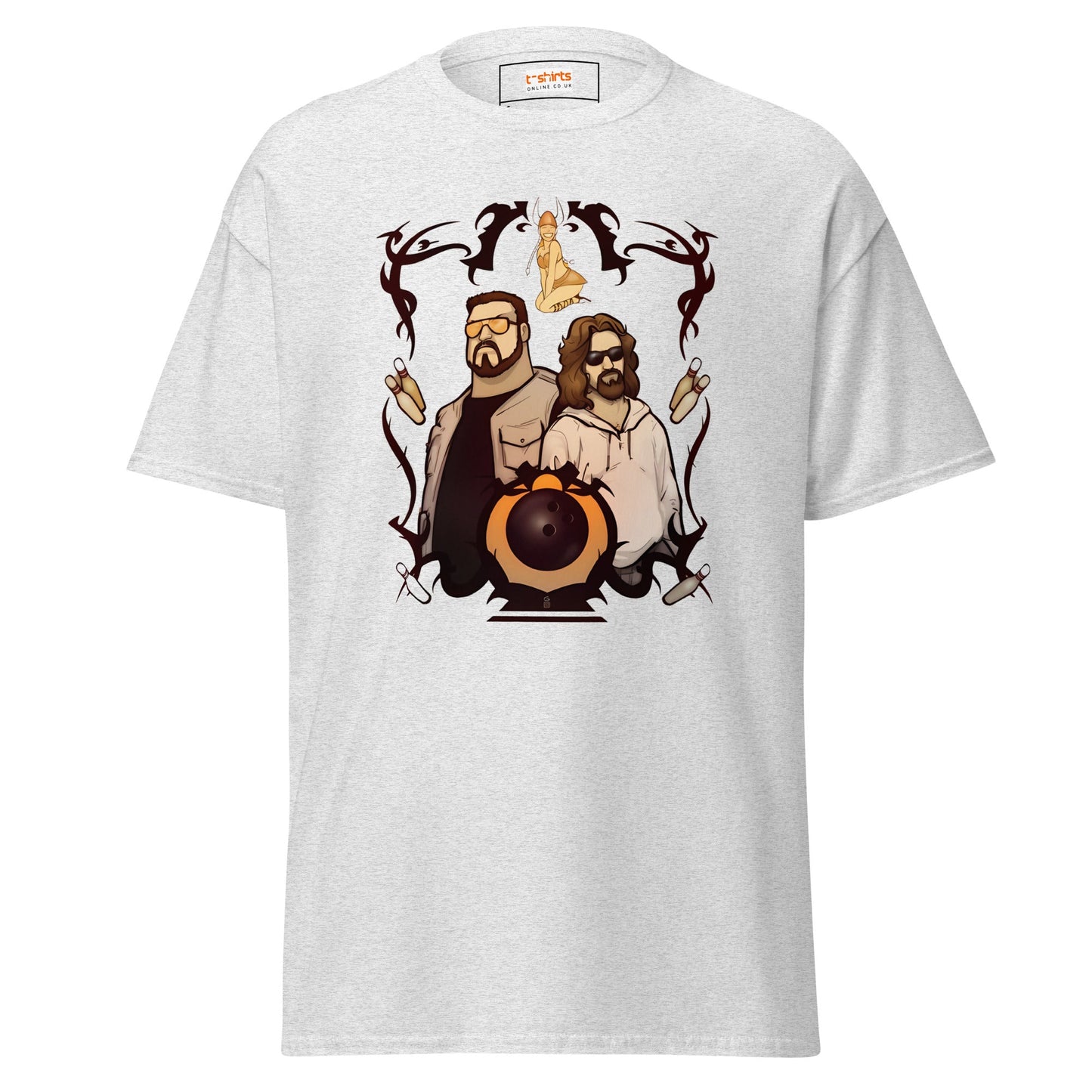 The Big Lewbowski | Movie Bowling T-Shirt - Ash - T-Shirts Online