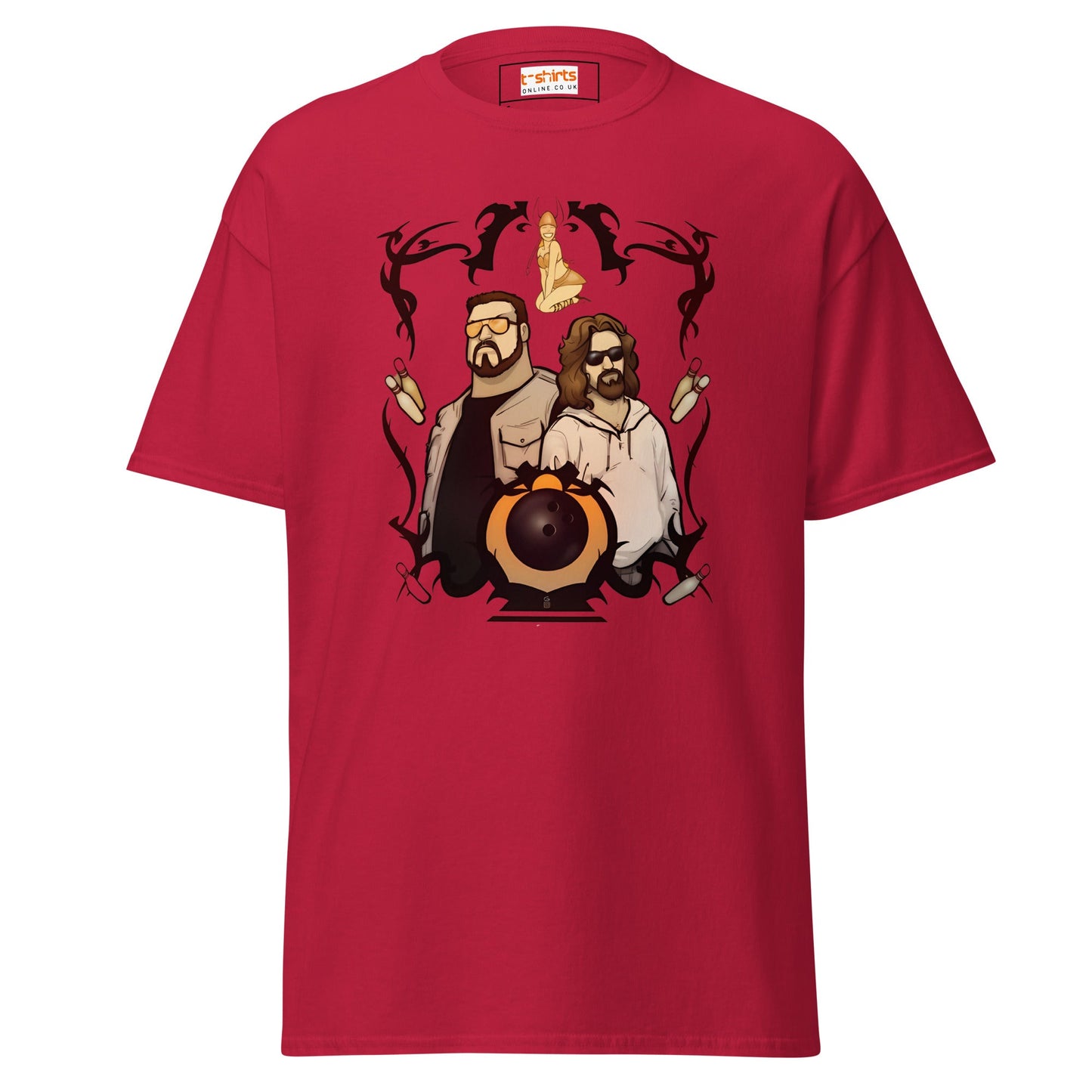 The Big Lewbowski | Movie Bowling T-Shirt - Cardinal - T-Shirts Online