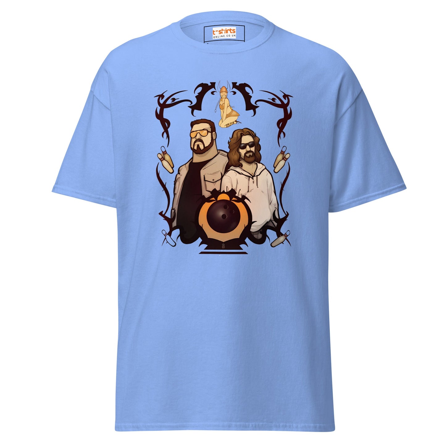 The Big Lewbowski | Movie Bowling T-Shirt - Carolina Blue - T-Shirts Online