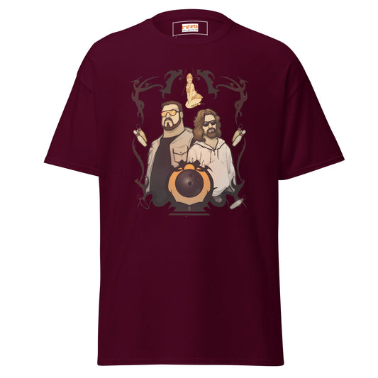 The Big Lewbowski | Movie Bowling T-Shirt - Maroon - T-Shirts Online