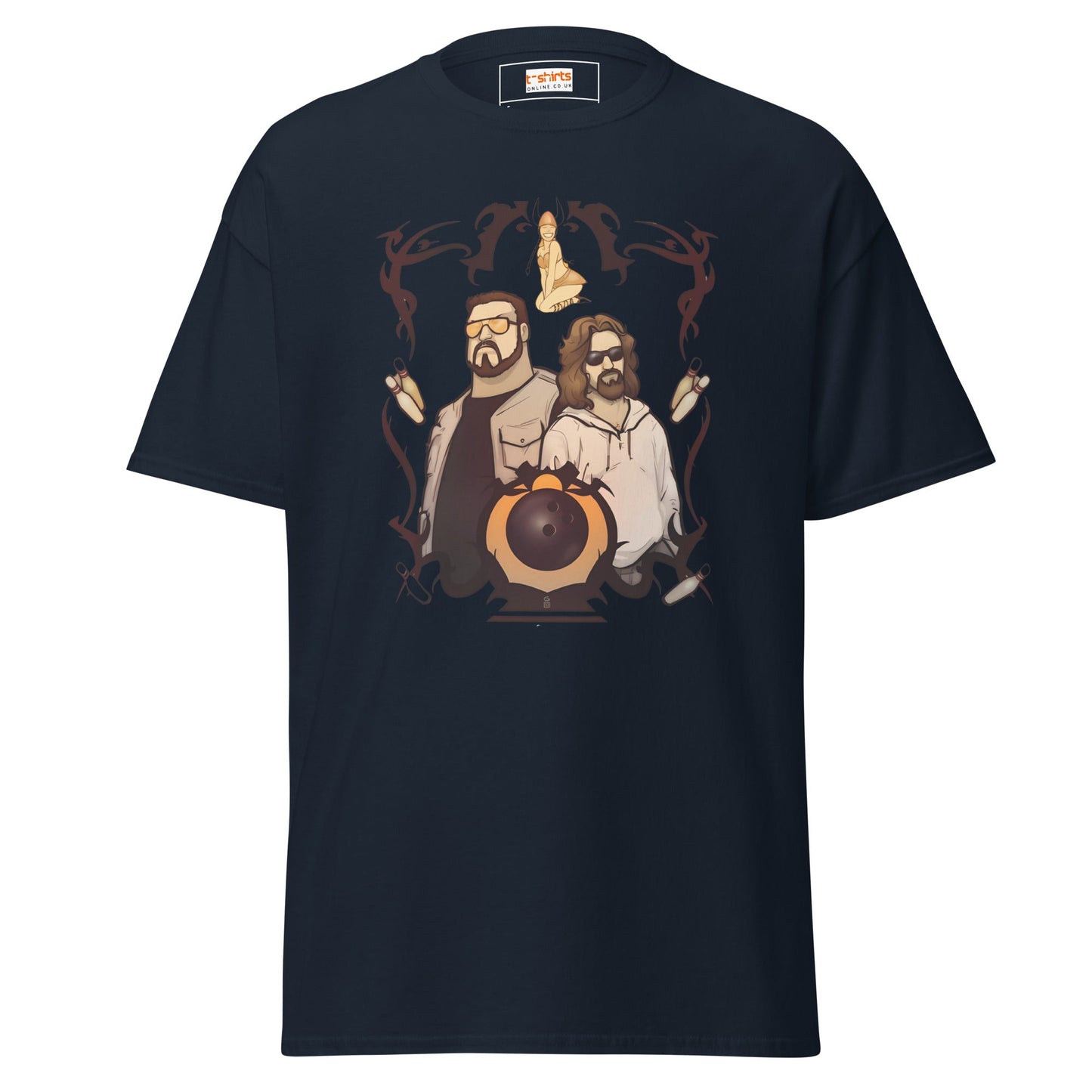 The Big Lewbowski | Movie Bowling T-Shirt - Navy - T-Shirts Online
