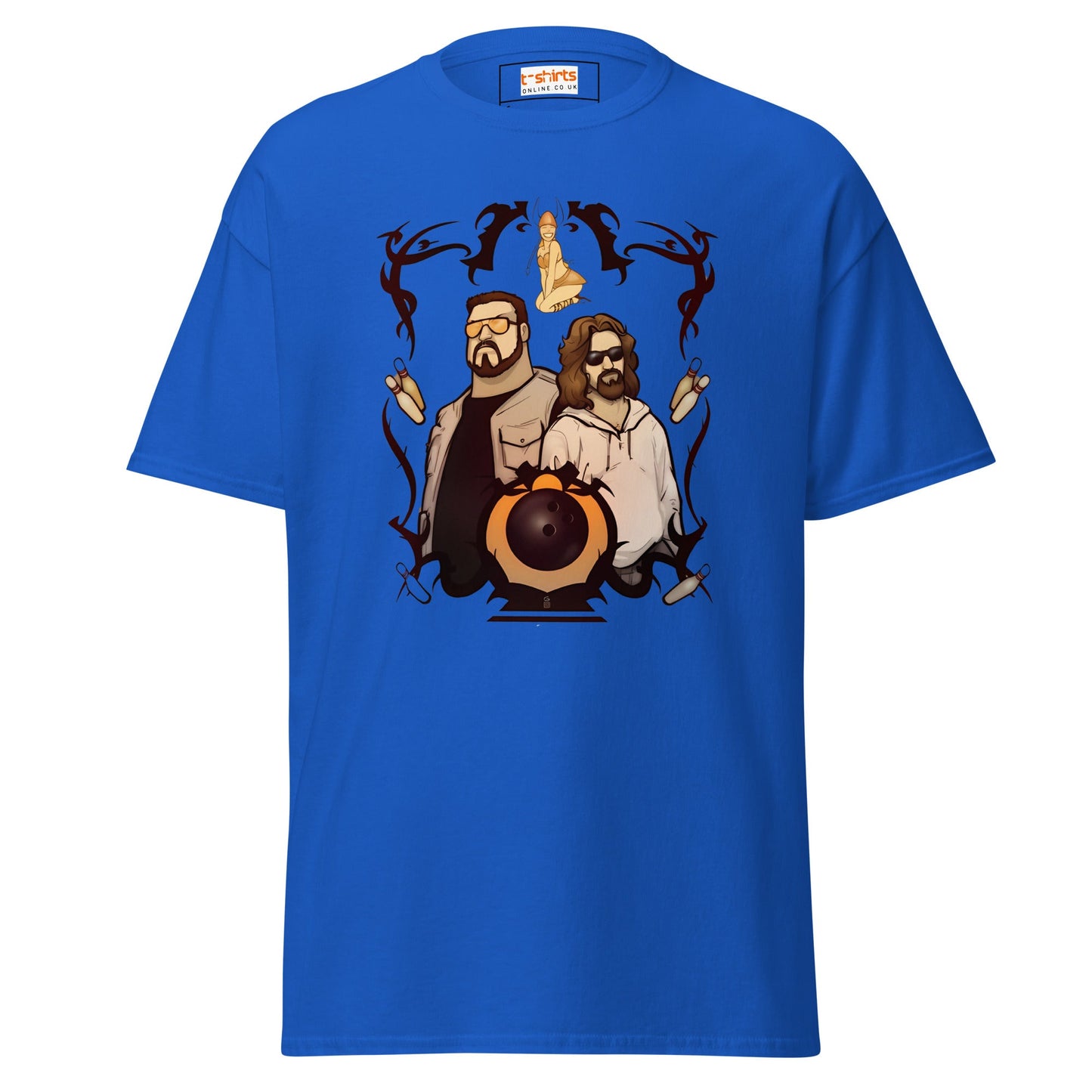The Big Lewbowski | Movie Bowling T-Shirt - Royal - T-Shirts Online