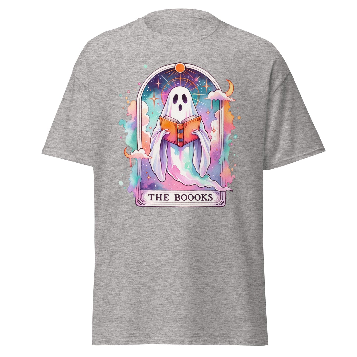 'The Boooks Ghost' Tarot | Tarot Card T-Shirt - Sport Grey - T-Shirts Online