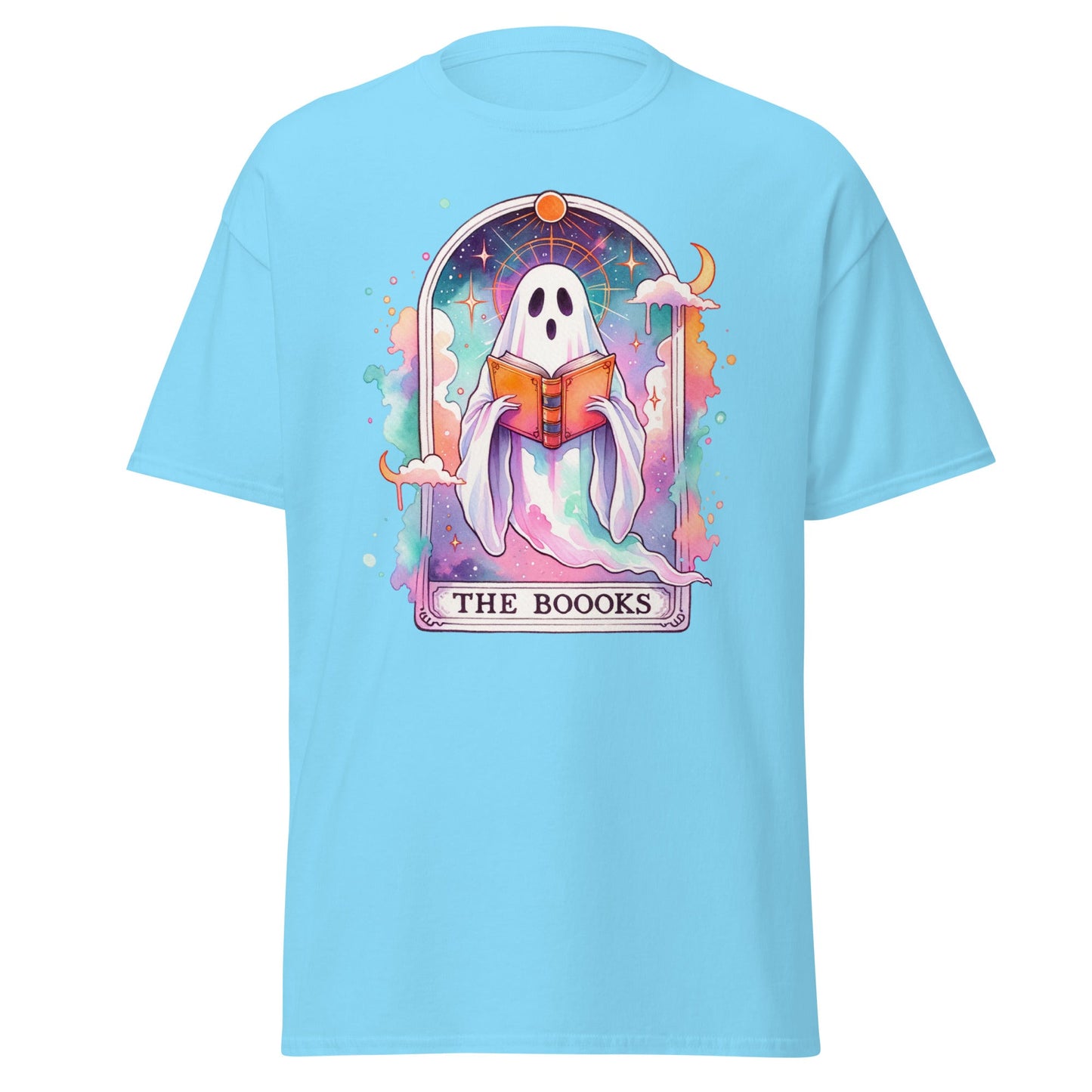 'The Boooks Ghost' Tarot | Tarot Card T-Shirt - Sky - T-Shirts Online