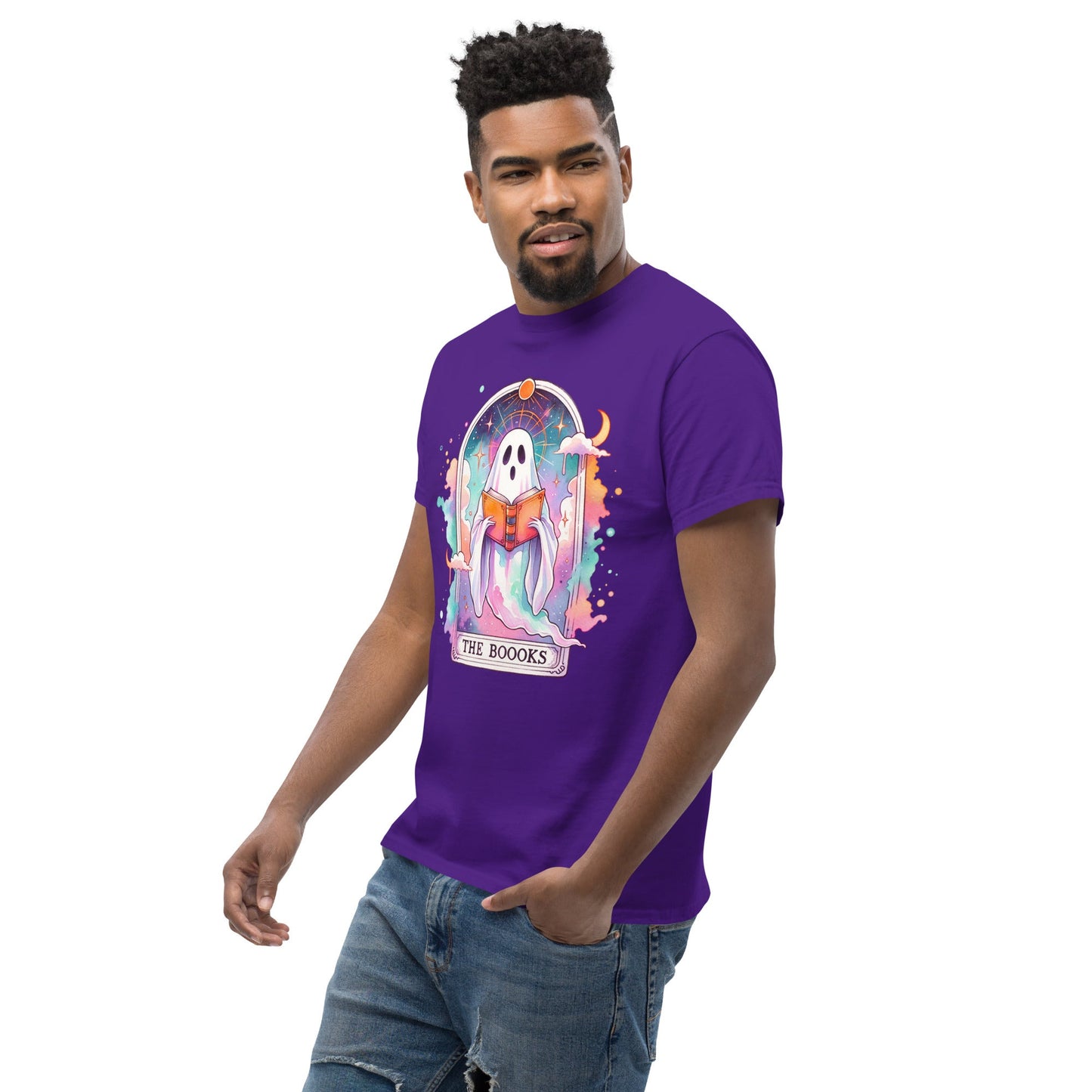 'The Boooks Ghost' Tarot | Tarot Card T-Shirt - Black - T-Shirts Online