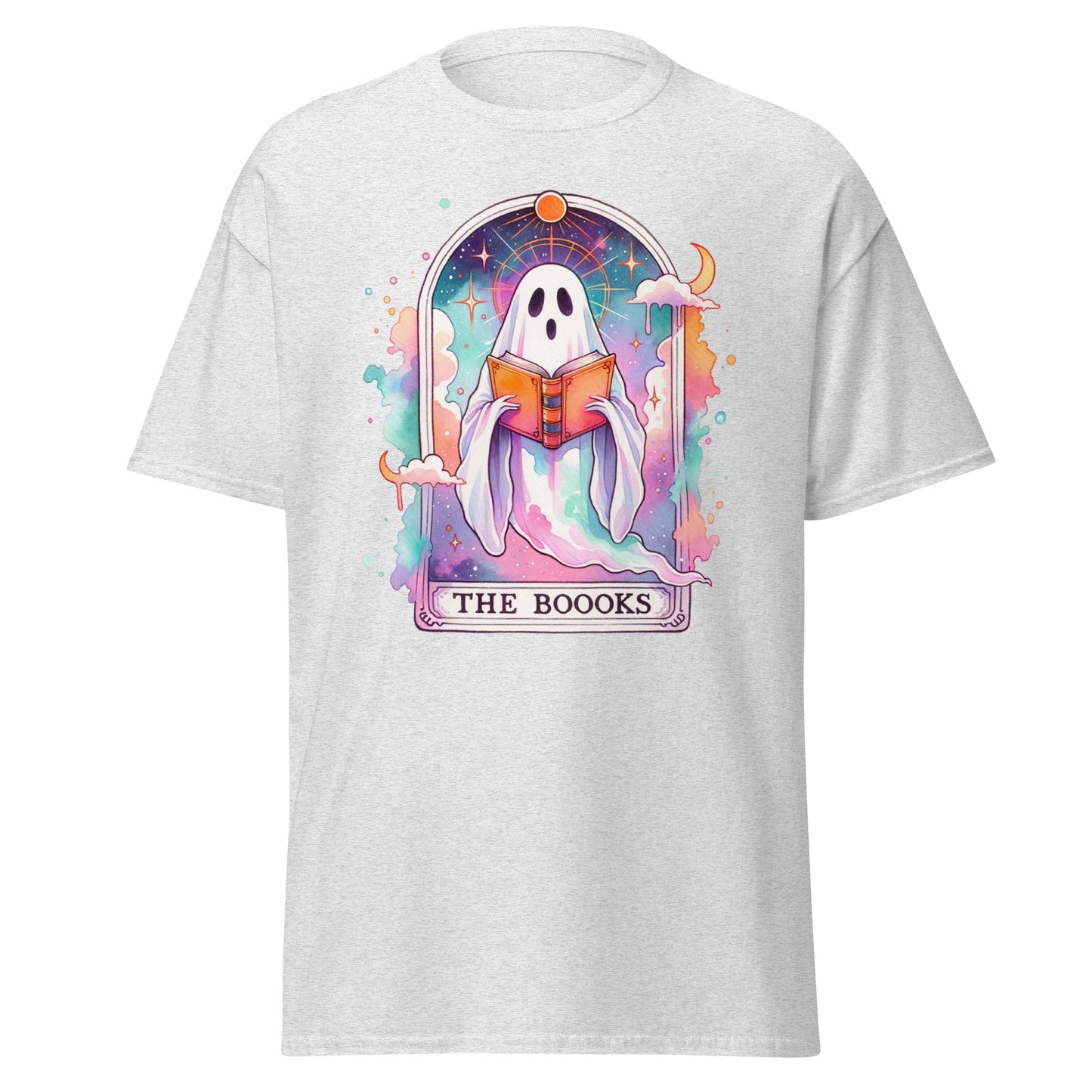 'The Boooks Ghost' Tarot | Tarot Card T-Shirt - Ash - T-Shirts Online