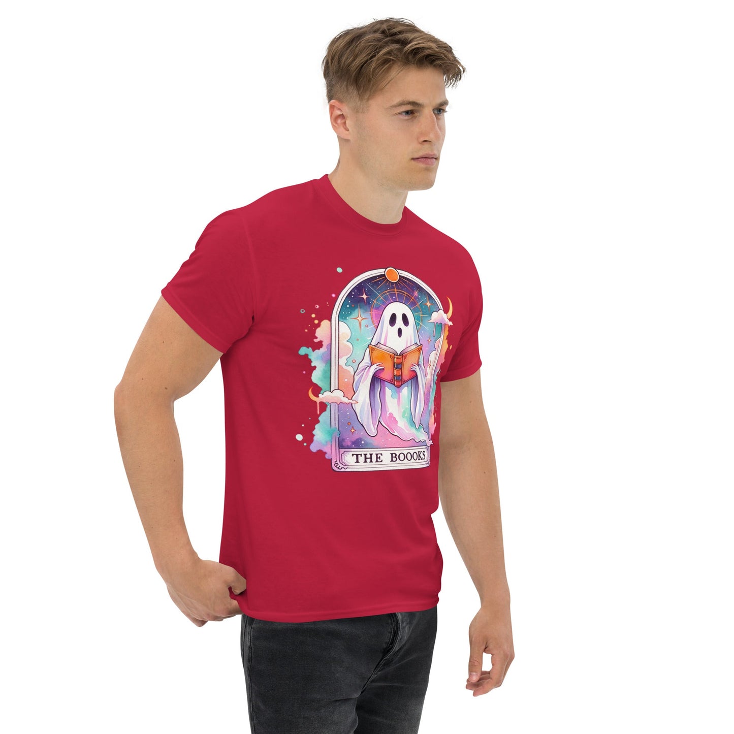 'The Boooks Ghost' Tarot | Tarot Card T-Shirt - Black - T-Shirts Online