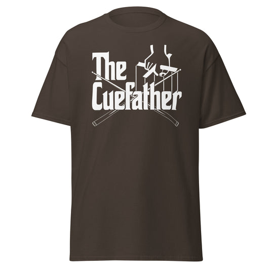 The Cuefather Snooker T-Shirt - Funny Snooker Parody Tee - Dark Chocolate - T-Shirts Online