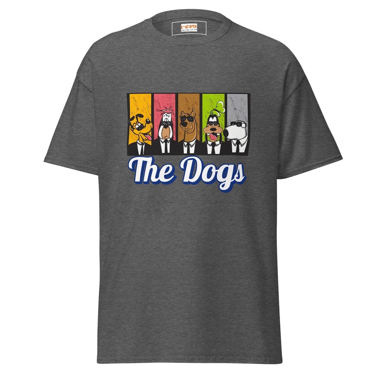 The Dogs | Cartoon Dogs T-Shirt - Dark Heather - T-Shirts Online