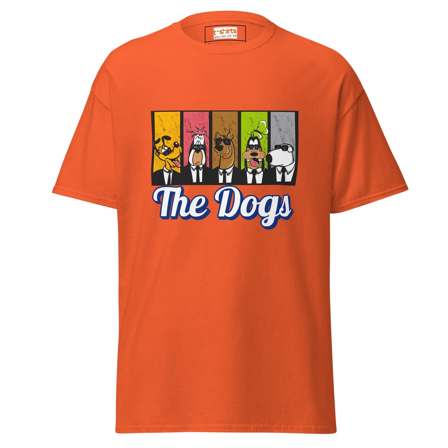 The Dogs | Cartoon Dogs T-Shirt - Orange - T-Shirts Online