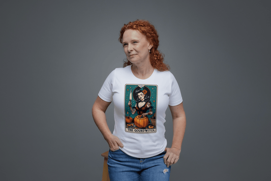 'The Gourd Witch' Tarot | Tarot Card T-Shirt - Black - T-Shirts Online