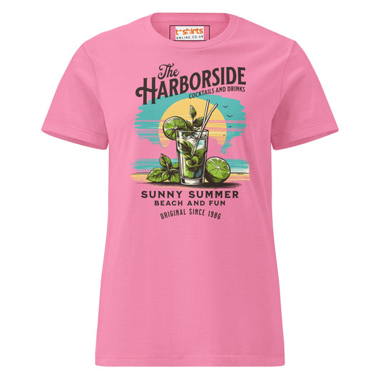The Harborside T-Shirt | Sunny Summer Tee - Azalea - T-Shirts Online