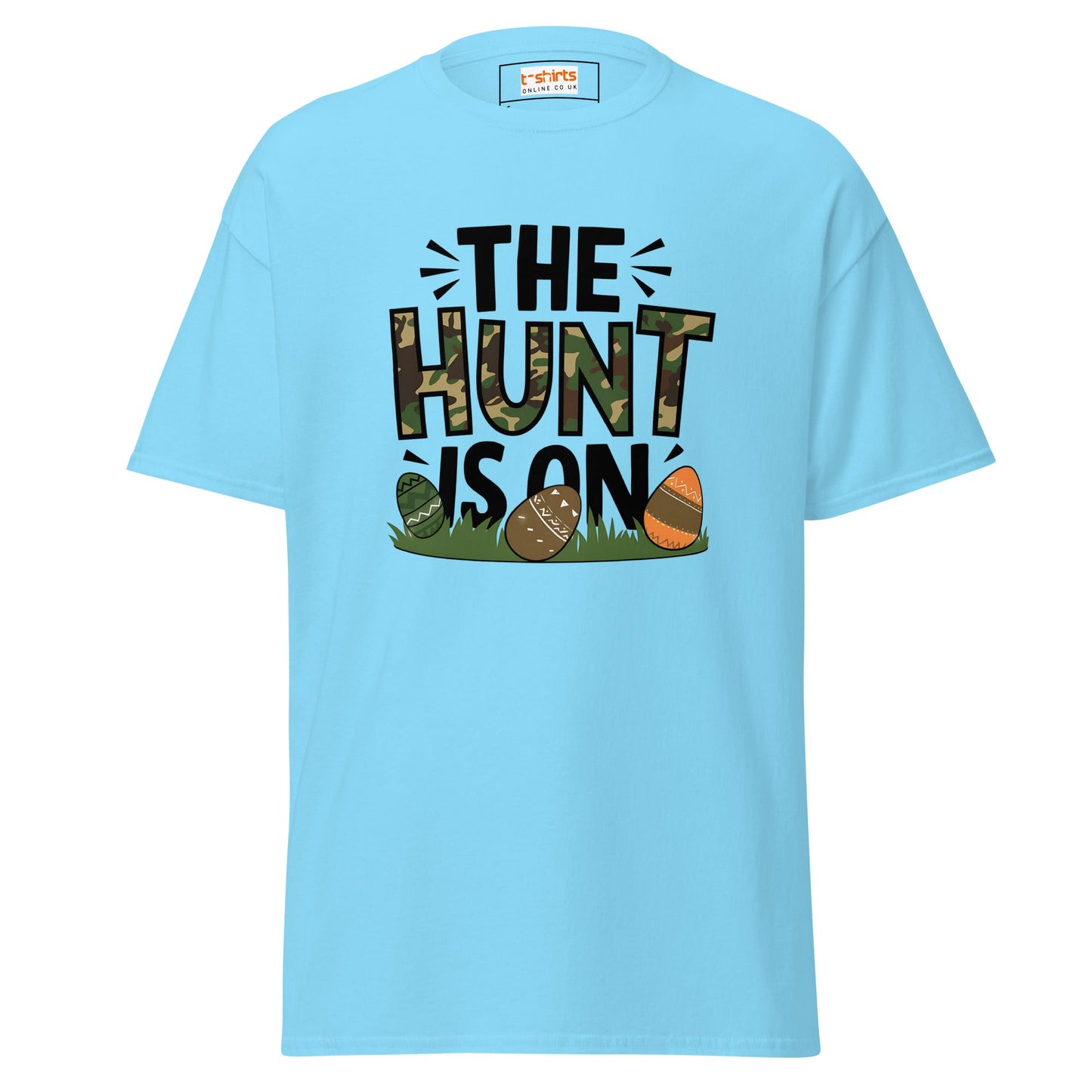 The Hunt is On | Easter T-Shirt - Sky - T-Shirts Online