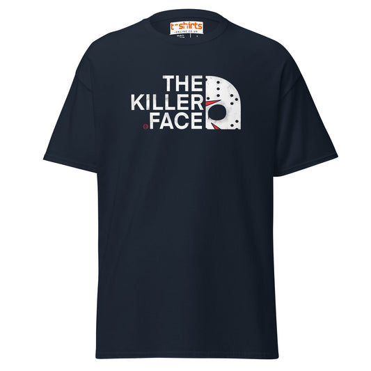 The Killer Face T-Shirt | Horror Parody Tee - Navy - T-Shirts Online