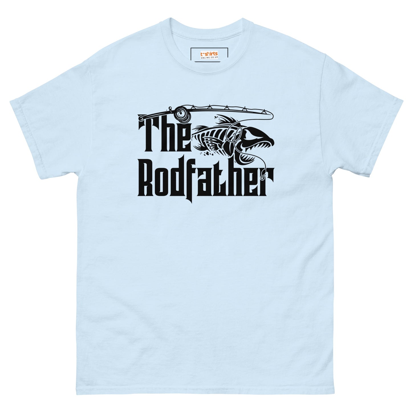 The Rodfather | Men's Fishing T-Shirt - Light Blue - T-Shirts Online