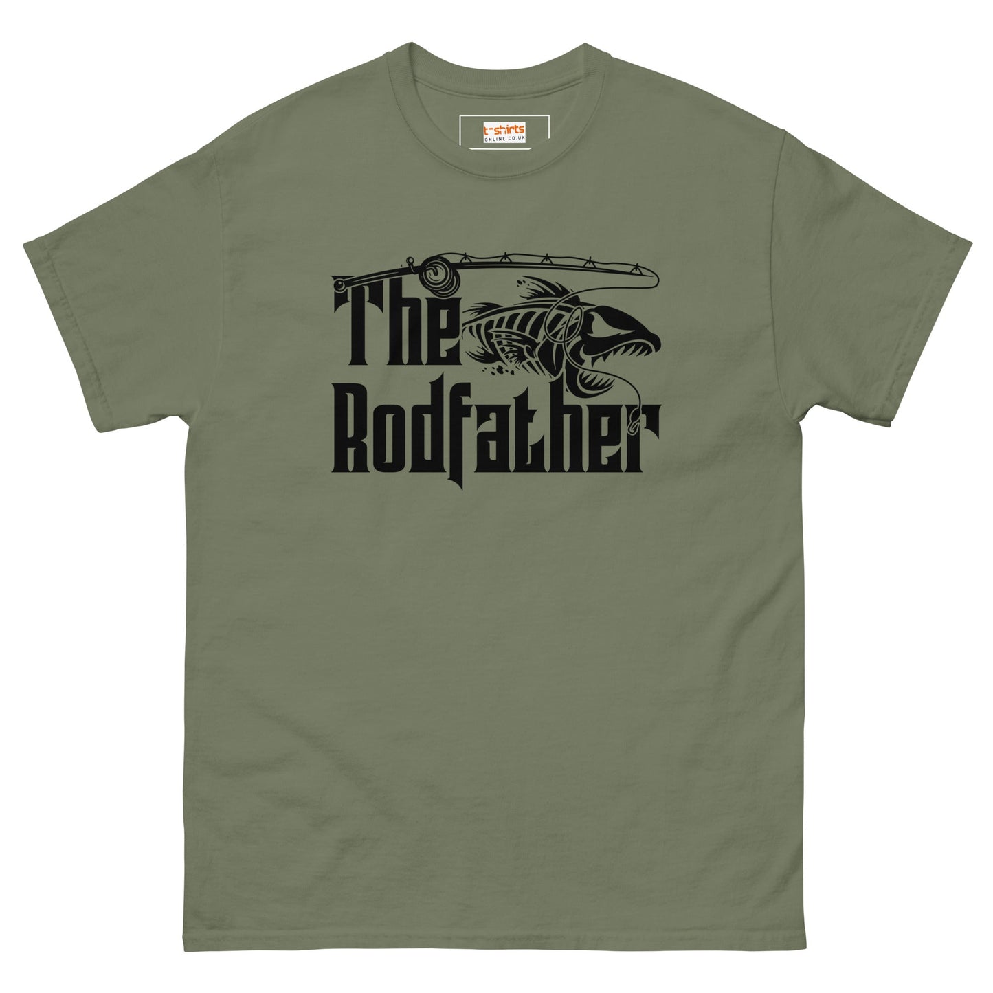 The Rodfather | Men's Fishing T-Shirt - Military Green - T-Shirts Online