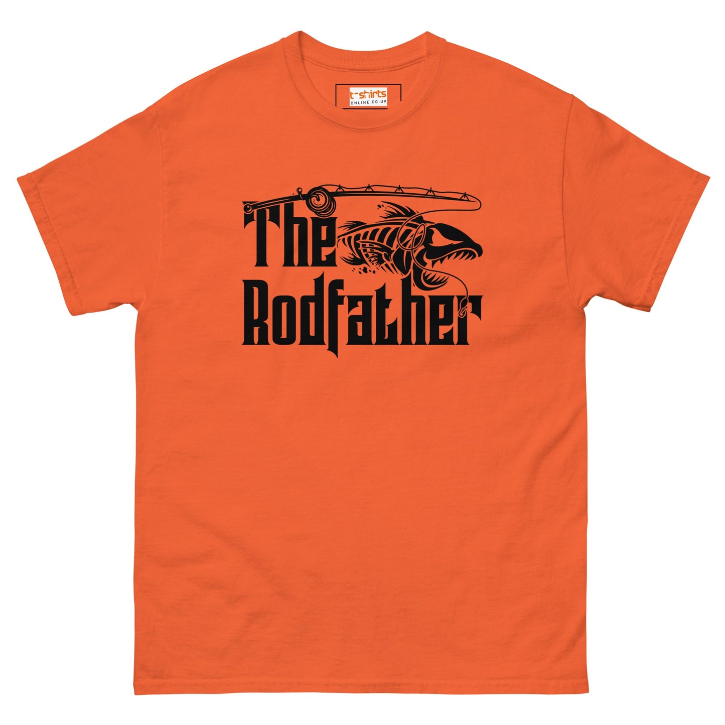 The Rodfather | Men's Fishing T-Shirt - Orange - T-Shirts Online