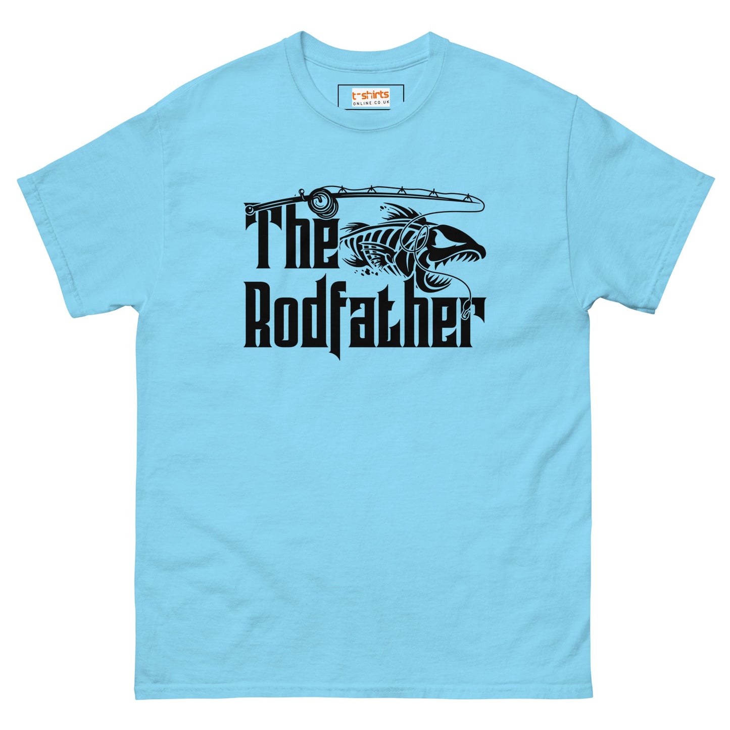 The Rodfather | Men's Fishing T-Shirt - Sky - T-Shirts Online