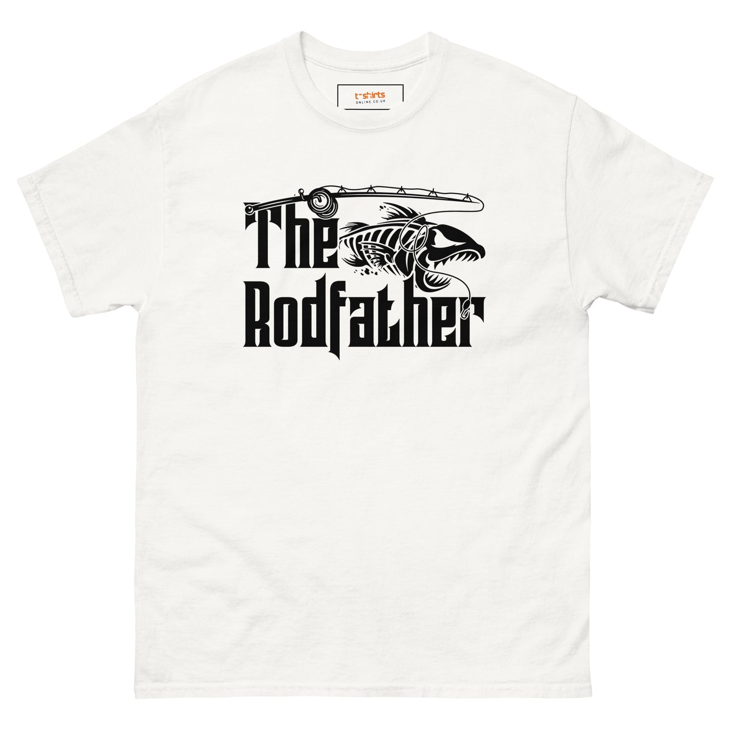 The Rodfather | Men's Fishing T-Shirt - White - T-Shirts Online