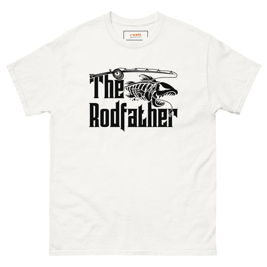 The Rodfather | Men's Fishing T-Shirt - White - T-Shirts Online