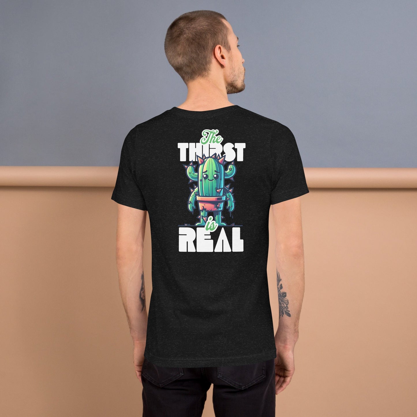 The Thirst is Real T-Shirt | Humorous Tee - Steel Blue - T-Shirts Online