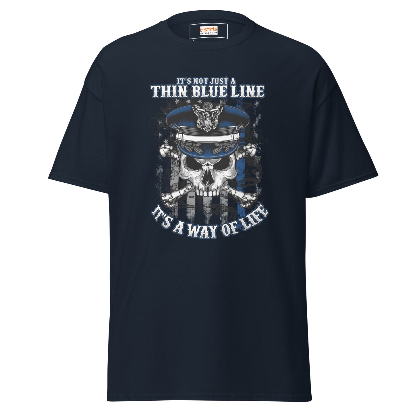 Thin Blue Line | Police T-Shirt - Navy - T-Shirts Online