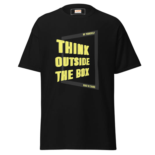 Think Outside The Box T-Shirt | Motivate T-Shirt - Black - T-Shirts Online