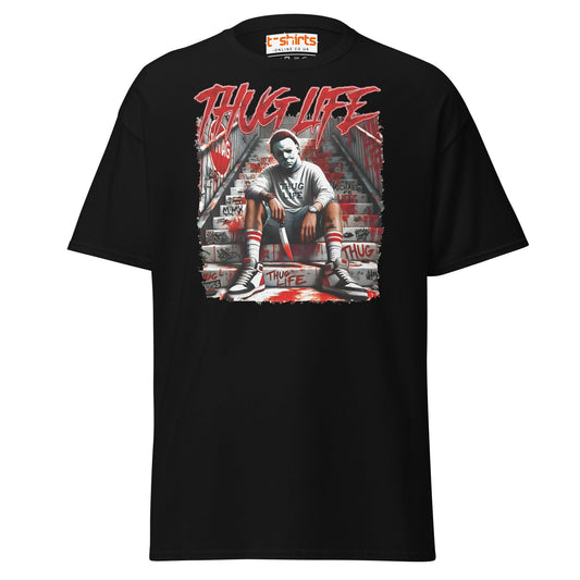 Thug Life Horror T-Shirt | Killer Streetwear Tee - Black - T-Shirts Online