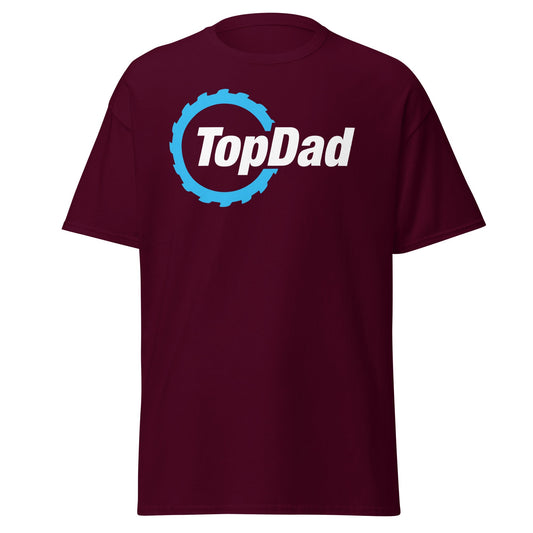 TopDad T-Shirt - Woodworking Saw Blade Dad Gift - Maroon - T-Shirts Online