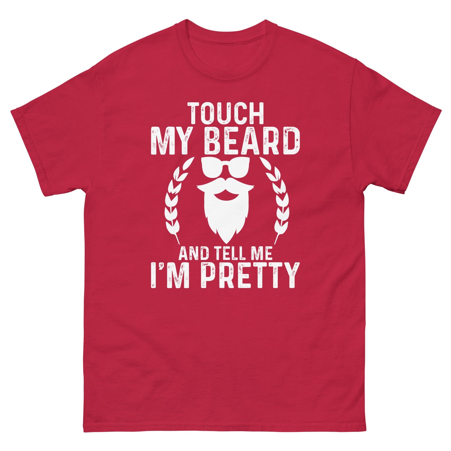 Touch My Beard | Men's classic t-shirt - Cardinal - T-Shirts Online