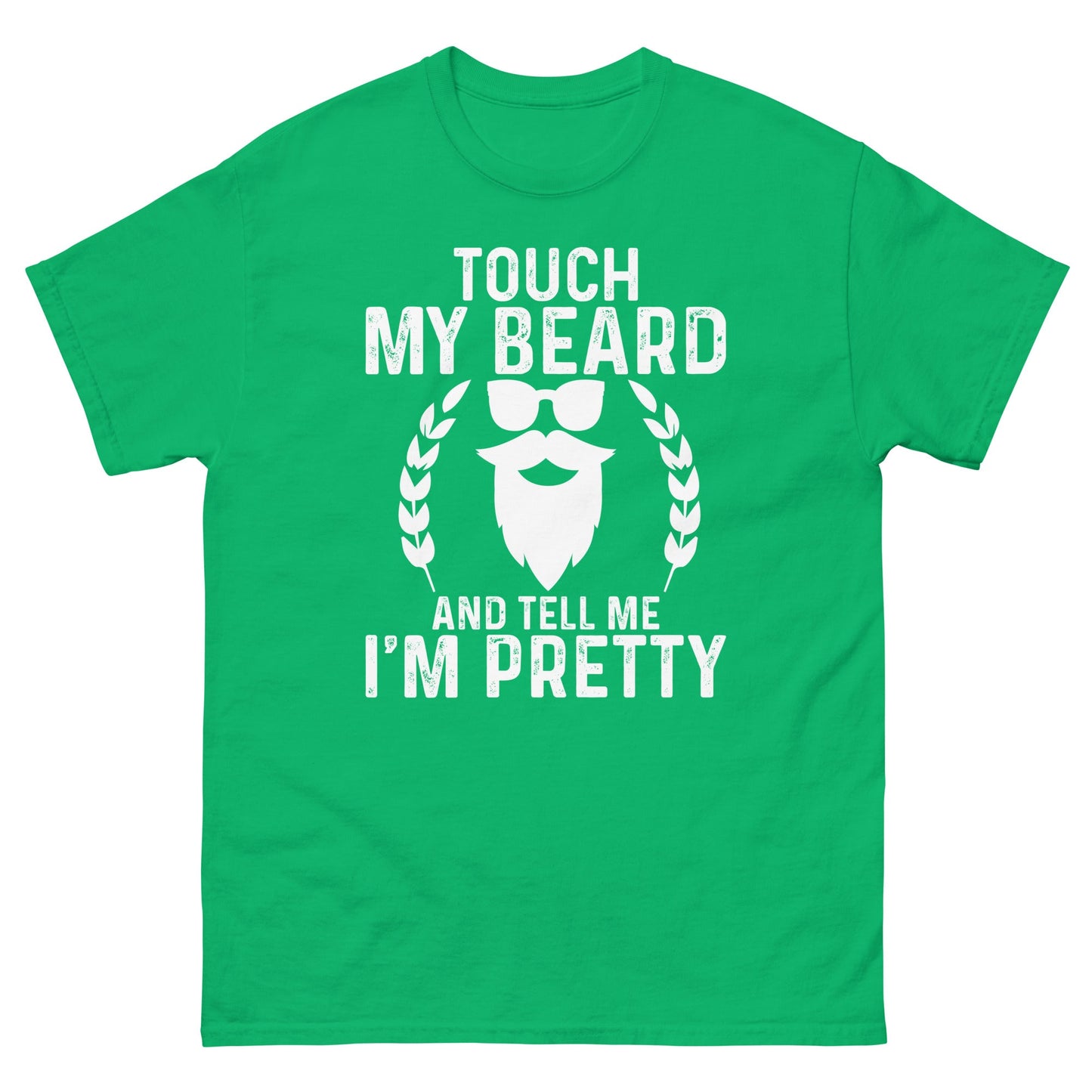 Touch My Beard | Men's classic t-shirt - Irish Green - T-Shirts Online