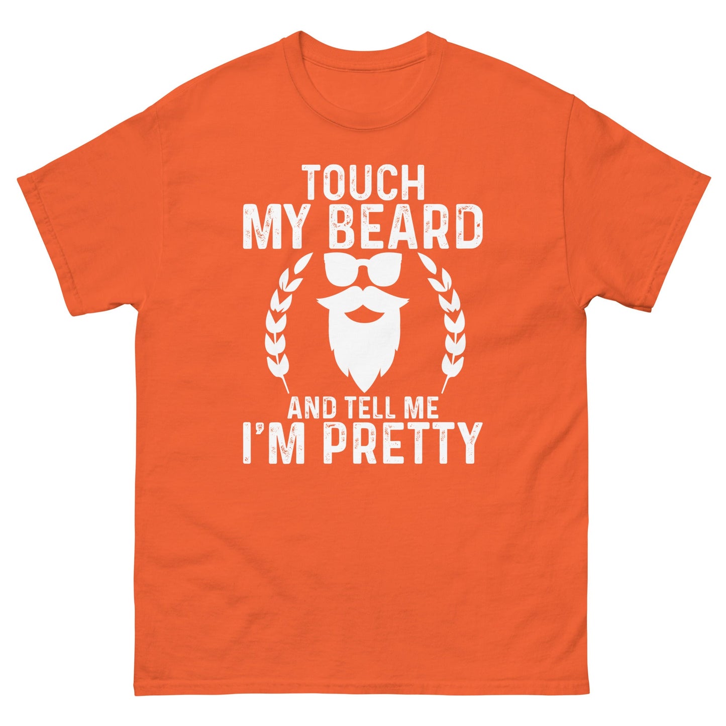 Touch My Beard | Men's classic t-shirt - Orange - T-Shirts Online